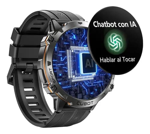 Smartwatch Cubot X3 para Hombre - Llamadas, IA y 100 Días de Batería