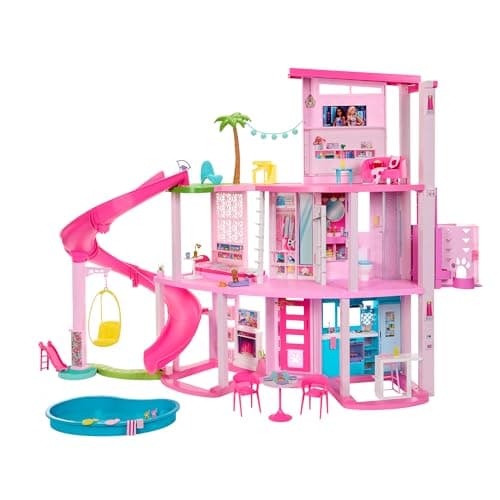 Barbie Casa de Muñecas con Tobogán y 75 Accesorios