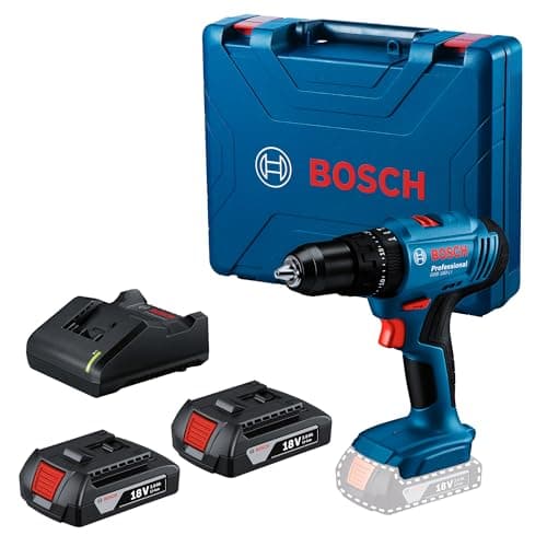Bosch GSB 183‑LI Rotomartillo Inalámbrico 18 V – 2 Baterías + Maletín – Taladro Percutor para Metal, Madera y Albañilería