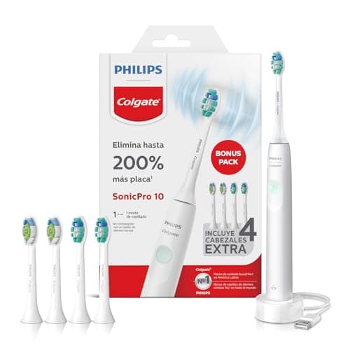 Philips SonicPro 10 - Cepillo Dental Eléctrico con 4 Repuestos