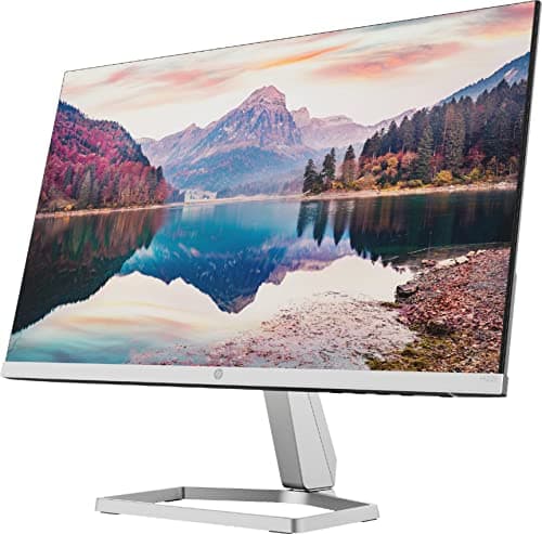 HP Monitor M22f Full HD, IPS, 1920 x 1080, 75 Hz, 5ms GtG, 21.5", FreeSync, Antirreflejante, Luz Azul Baja, Ultra Delgado, Micro Bordes, Ajustable, VGA, HDMI, Plata/Negro (2D9J9AA)